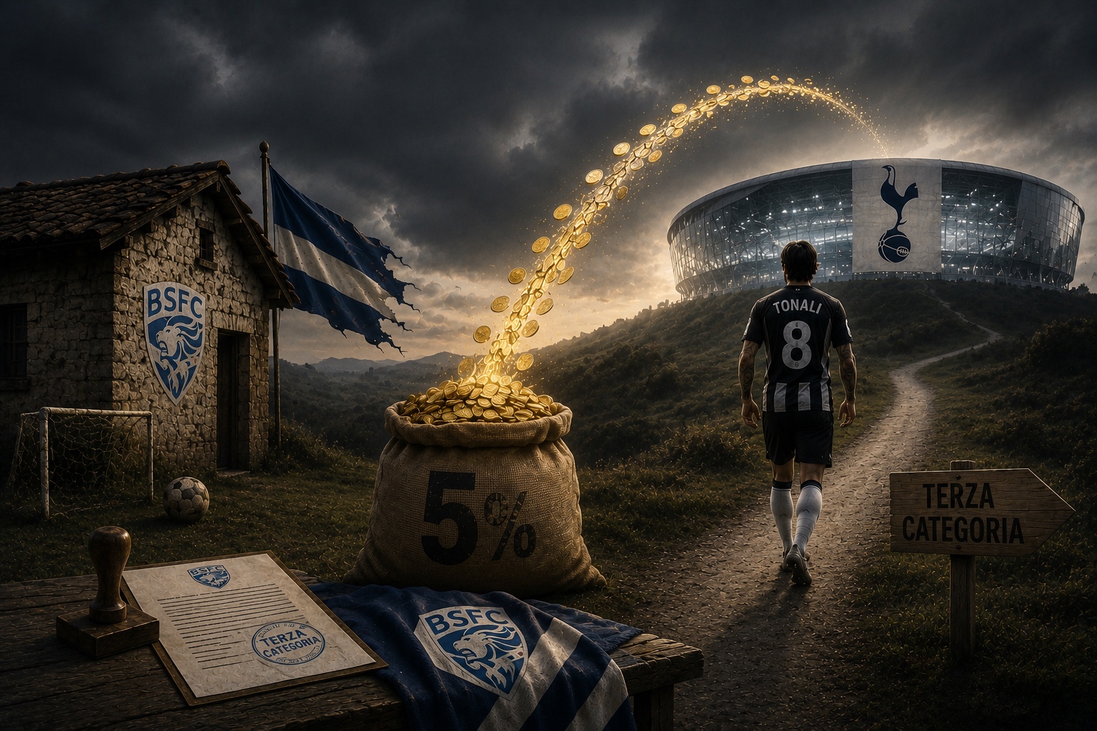 Tonali al Tottenham: contributo di solidarietà FIFA e diritto del Brescia